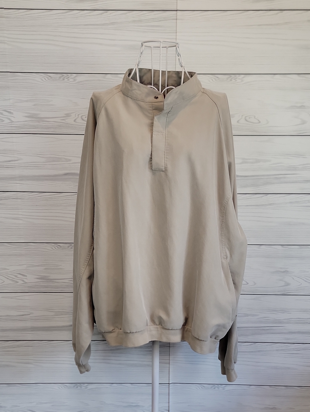 Forrester's Golf Lightweight Pullover Jacket - Beige Mens Size XL